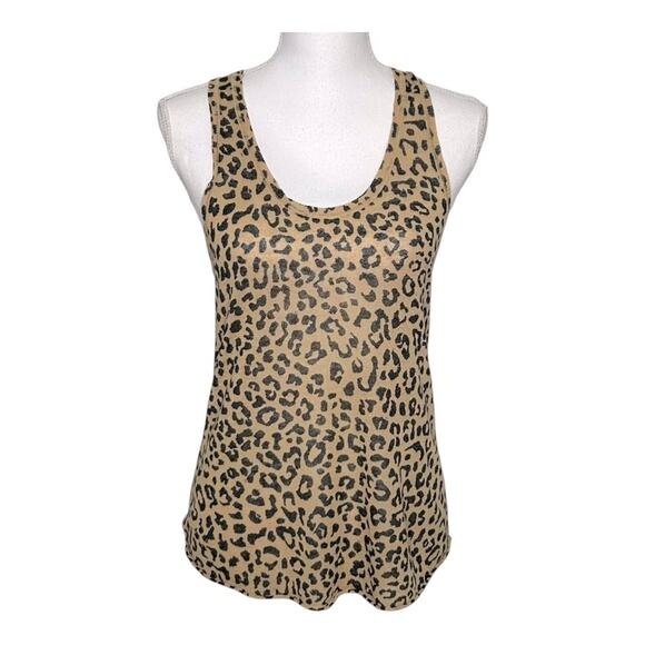 Zadig & Voltaire Nora Linen Blend Leopard Cheetah Lightweight Sweater Tank XS - Picture 1 of 9